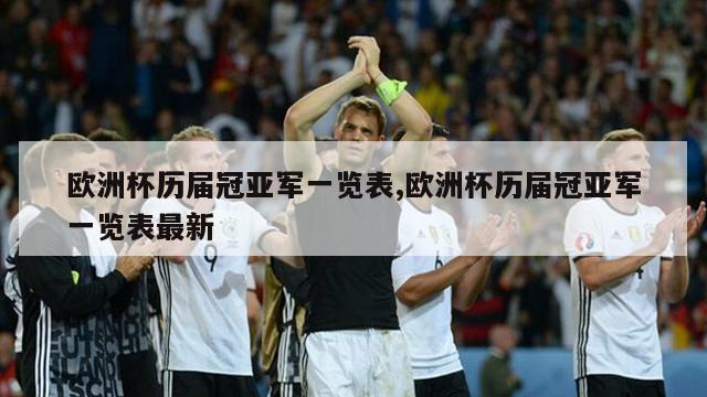 欧洲杯历届冠亚军一览表,欧洲杯历届冠亚军一览表最新